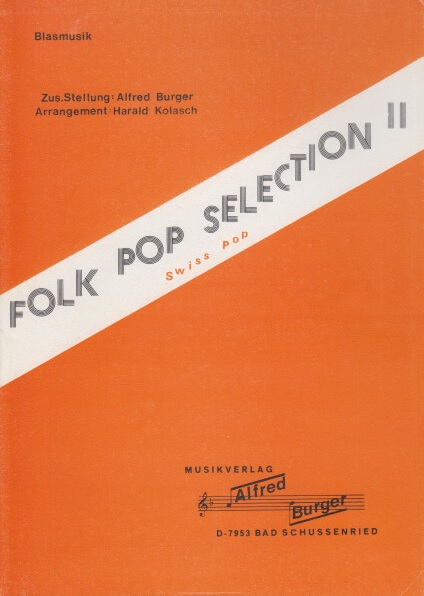 Musiknoten Folk Pop Selection II, Burger/Kolasch