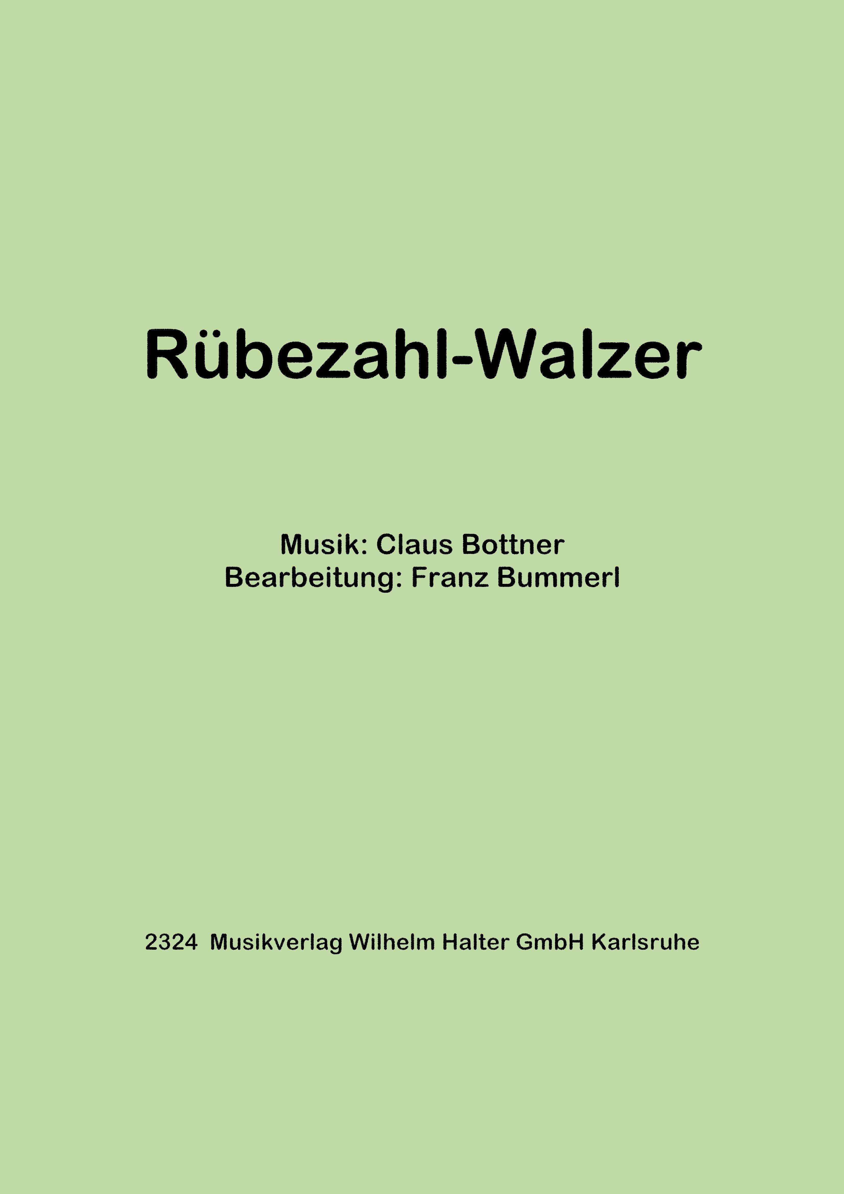 Musiknoten Rübezahl-Walzer, Bottner/Bummerl