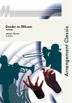 Musiknoten Donder en Bliksem, Strauß/Delhaye (Unter Donner und Blitz)