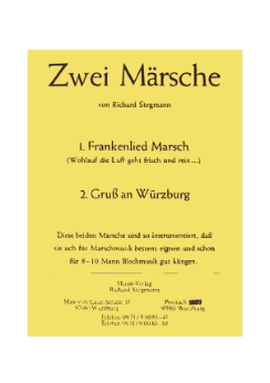Musiknoten Gruß an Würzburg, R. Stegmann