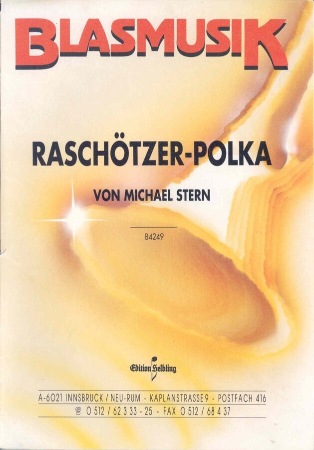 Musiknoten Raschötzer-Polka, Stern