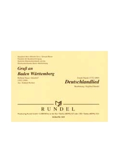 Musiknoten Gruß an Baden Württemberg/Deutschlandlied, Joseph Haydn, Hellmut Haase-Altendorf/Siegfried Rundel