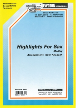 Musiknoten Highlights For Sax, Auer-Ansbach