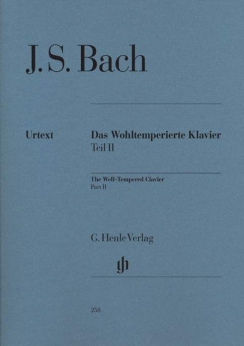 Musiknoten Bach, Das Wohltemperierte Klavier, Teil 2