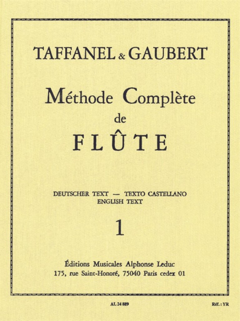 Musiknoten Methode Complete de Flute, 1.Teil, Taffanel & Gaubert