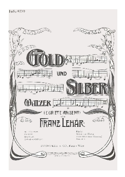 Musiknoten Gold und Silber/Kaiserwalzer - SO
