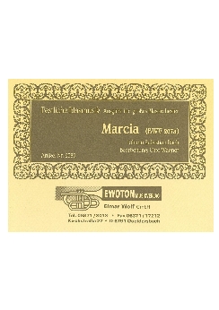 Musiknoten Marcia BWV 207A, Bach/Wagner