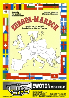 Musiknoten Europa-Marsch, Vackar/Tuschla