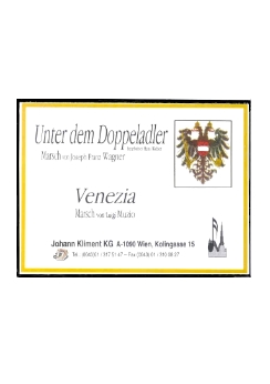 Musiknoten Unter dem Doppeladler, J.F. Wagner/Weber
