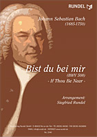 Musiknoten Bist du bei mir, Bach/Rundel