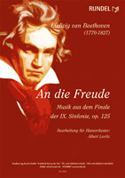 Musiknoten An die Freude (Musik aus der 9. Sinfonie, op.125), Beethoven/Loritz