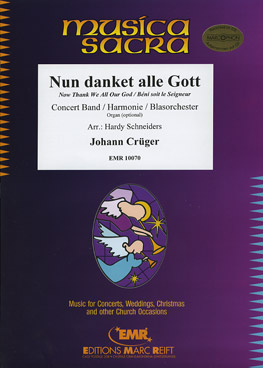 Musiknoten Nun danket alle Gott, Johann Crüger/Schneiders