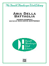 Musiknoten Aria Della Bataglia, Andrea Gabrieli/Mark Davis Scatterday