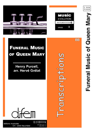 Musiknoten Funeral Music of Queen Mary, Purcell/Grélat - Brass Band