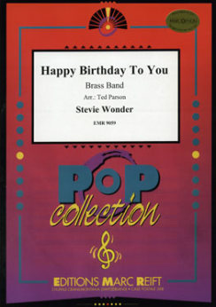 Musiknoten Happy Birthday to you, Steve Wonder - Brass Band