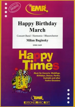 Musiknoten Happy Birthday March, Milan Baginsky