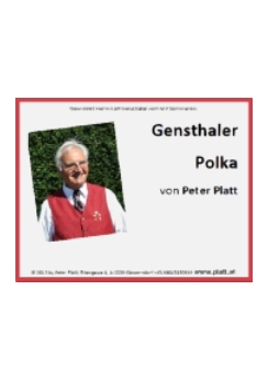 Musiknoten Gensthaler Polka, Peter Platt 