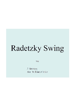 Musiknoten Radetzky Swing, Johann Strauss/William Crake