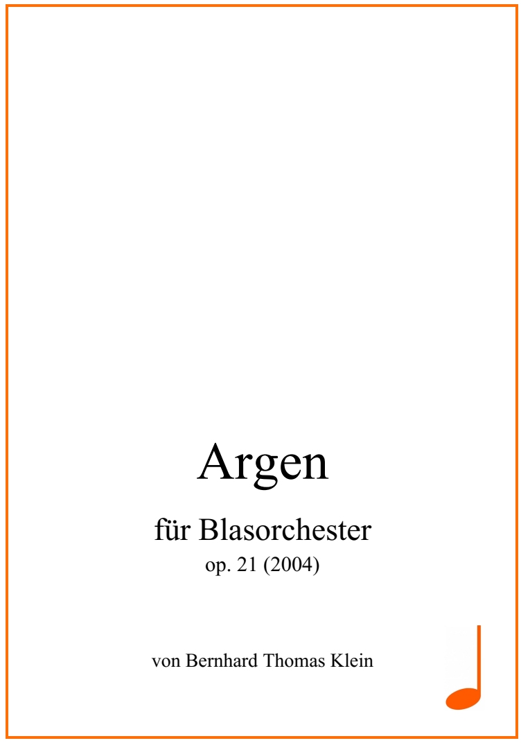 Musiknoten Argen , Bernhard Klein