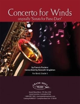 Musiknoten Concerto for Winds, Francis Poulenc/Kenneth Singleton