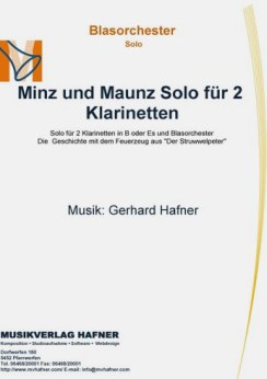 Musiknoten Minz und Maunz Solo für 2 Klarinetten, Gerhard Hafner