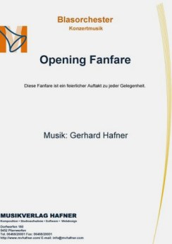 Musiknoten Opening Fanfare, Gerhard Hafner