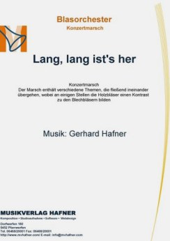Musiknoten Lang, lang ist's her, Gerhard Hafner