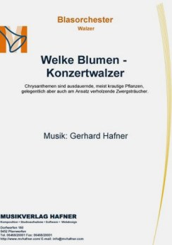 Musiknoten Welke Blumen - Konzertwalzer, Gerhard Hafner
