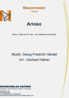 Musiknoten Arioso, Georg Friedrich Händel /Gerhard Hafner