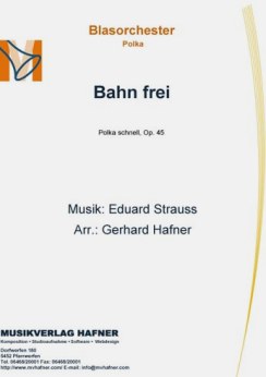 Musiknoten Bahn frei, Eduard Strauss /Gerhard Hafner