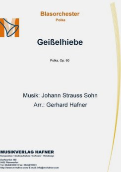 Musiknoten Geißelhiebe, Johann Strauss Sohn /Gerhard Hafner