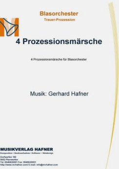 Musiknoten 4 Prozessionsmärsche, Gerhard Hafner