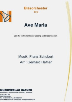 Musiknoten Ave Maria, Franz Schubert /Gerhard Hafner