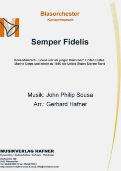 Musiknoten Semper Fidelis, John Philip Sousa /Gerhard Hafner