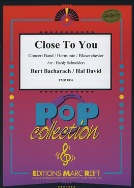 Musiknoten Close To You, Bacharach/David/Schneiders