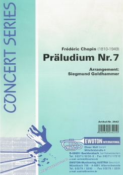 Musiknoten Präludium Nr. 7, Chopin/Goldhammer