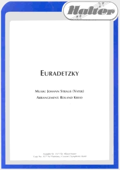 Musiknoten Euradetzky, Johann Strauß (Vater), Kreid