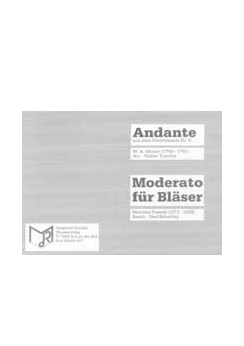 Musiknoten Andante, Mozart/Tuschla