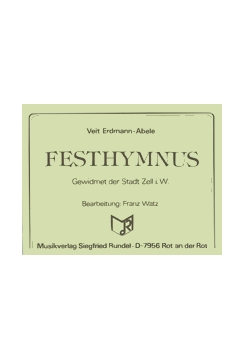 Musiknoten Festhymnus, Erdmann-Eberle