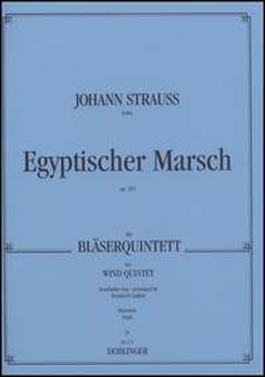 Musiknoten Egyptischer Marsch, J. Strauss/Gabler
