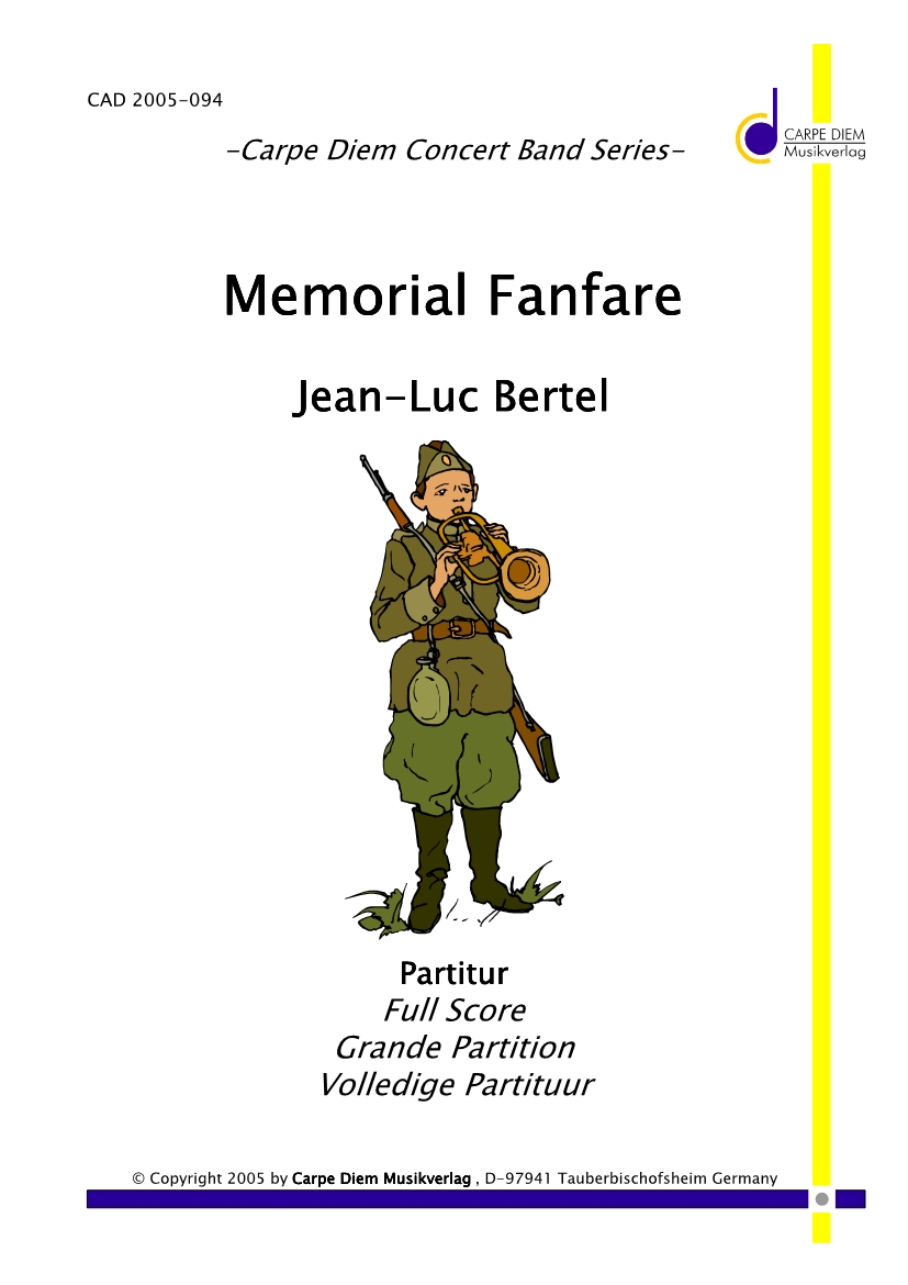 Musiknoten Memorial Fanfare, Jean-Luc Bertel