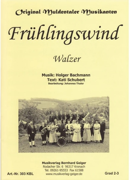 Musiknoten Frühlingswind, Bachmann/Schubert