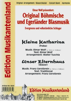 Musiknoten Kleine Katharina, Wolf/Tuschla