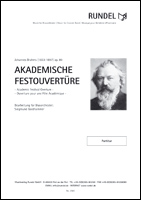 Musiknoten Akademische Festouvertüre, 	Johannes Brahms/	Siegmund Goldhammer