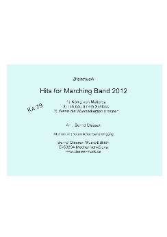 Musiknoten Hits for Marching Band 2012, Classen