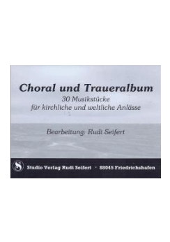 Musiknoten Choral und Traueralbum - Stimmen