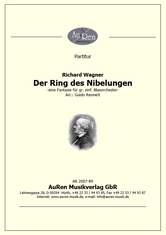 Musiknoten Der Ring des Nibelungen, 	Richard Wagner/	Guido Rennert
