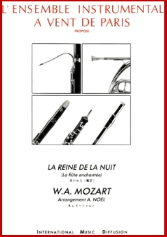Musiknoten Die Königin der Nacht aus der Zauberflöte, Mozart/Noel