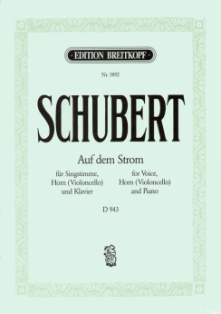 Musiknoten Auf dem Strom, Franz Schubert