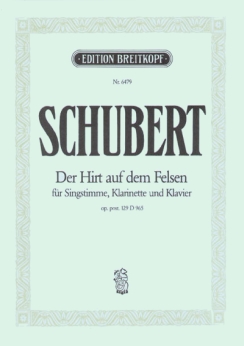 Musiknoten Der Hirt auf dem Felsen, Franz Schubert